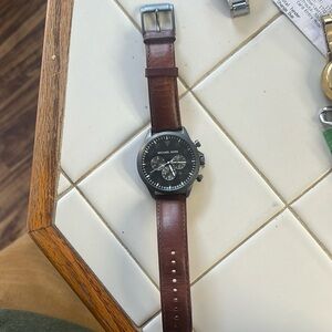 Men’s Michael Kors watch brown leather and gray